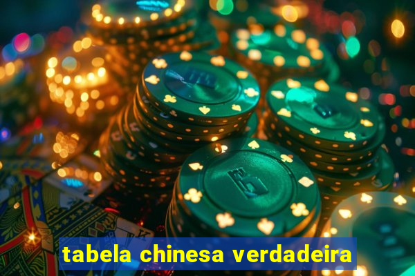 tabela chinesa verdadeira